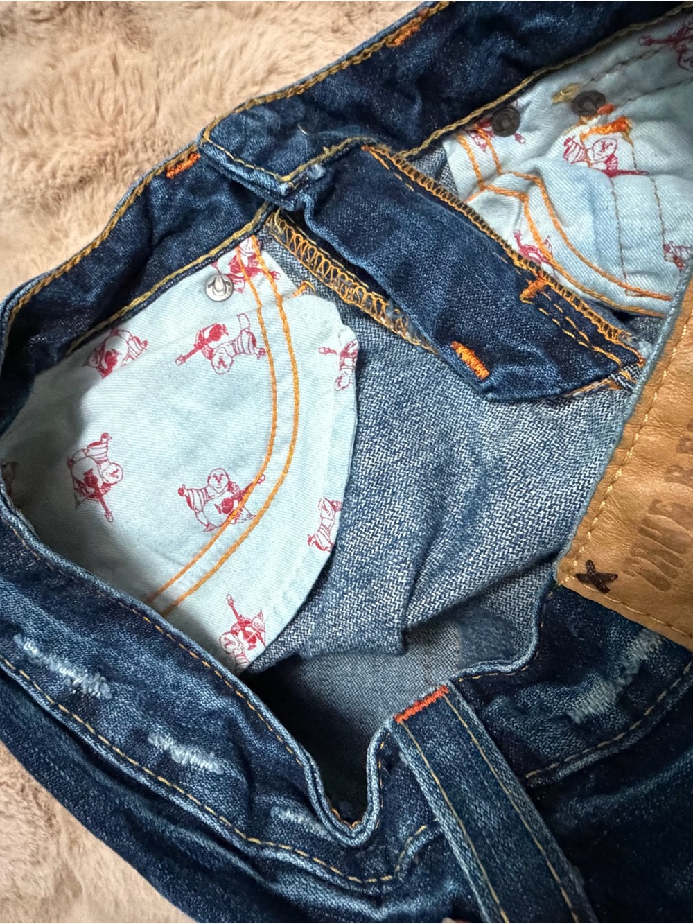 Authentic True Religion Dark Blue High-Rise Flare Jeans size 26 - Picture 16 of 16